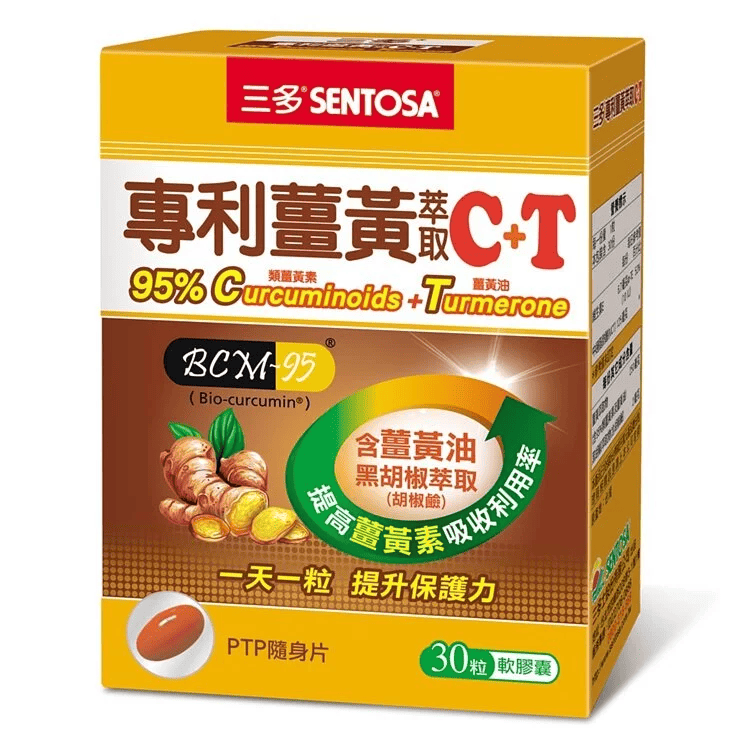 三多官網圖/三多薑黃萃取C+T軟膠囊